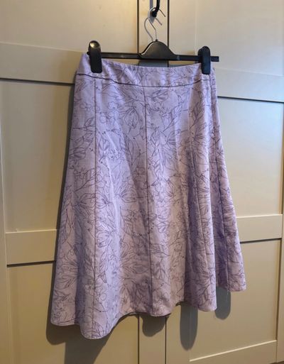Purple Floral Skirt