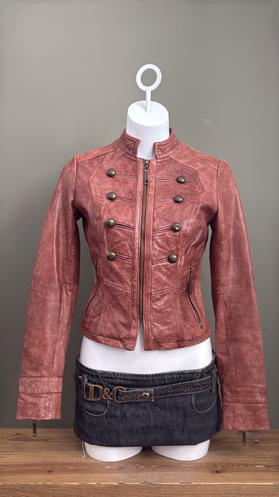 Leather Military Jacket (UK8)