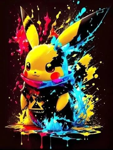Pikachu-Themed Graphic Art Print