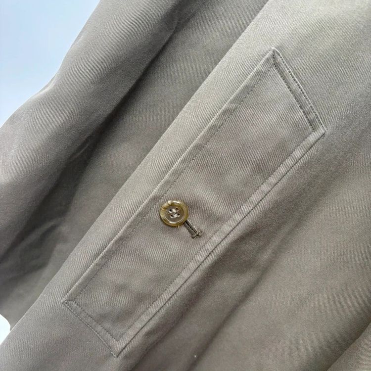 Burberry Vintage Olive Nova Check Lined Mac Trench Coat imagen 6