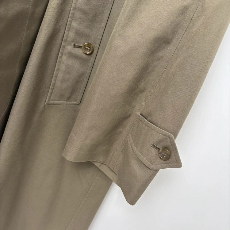 Burberry Vintage Olive Nova Check Lined Mac Trench Coat imagen 5