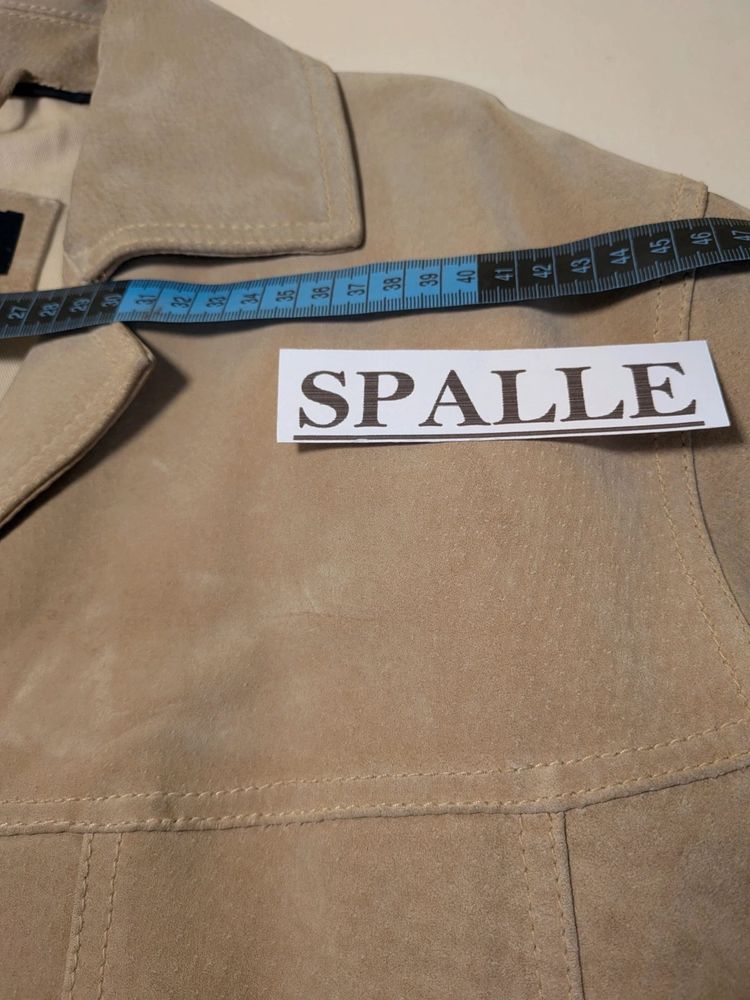 Giacca in vera pelle scamosciata McNeal - Beige/Sabbia Style Vintage - T. L/XL image 4