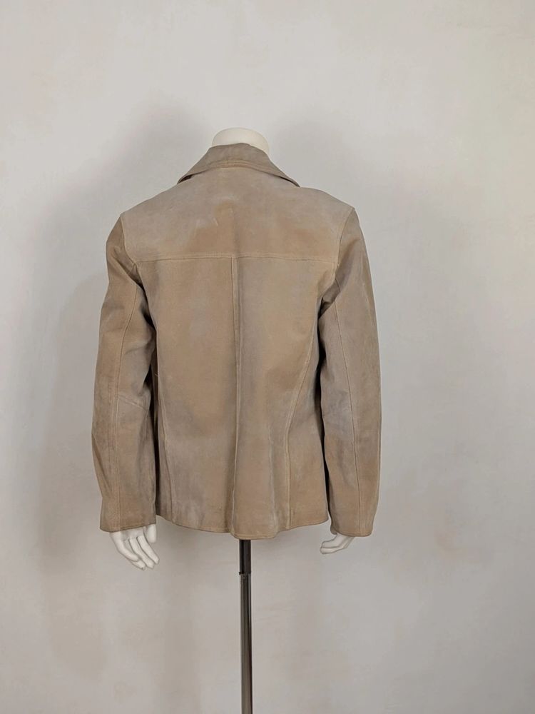 Giacca in vera pelle scamosciata McNeal - Beige/Sabbia Style Vintage - T. L/XL image 3