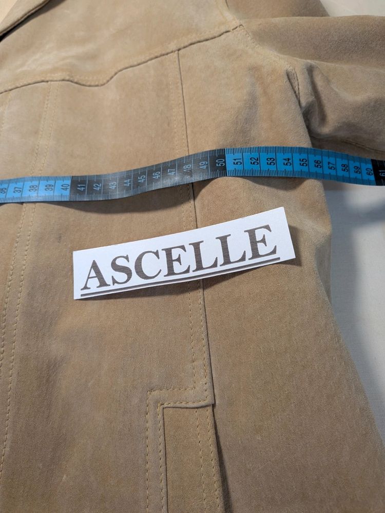 Giacca in vera pelle scamosciata McNeal - Beige/Sabbia Style Vintage - T. L/XL image 6