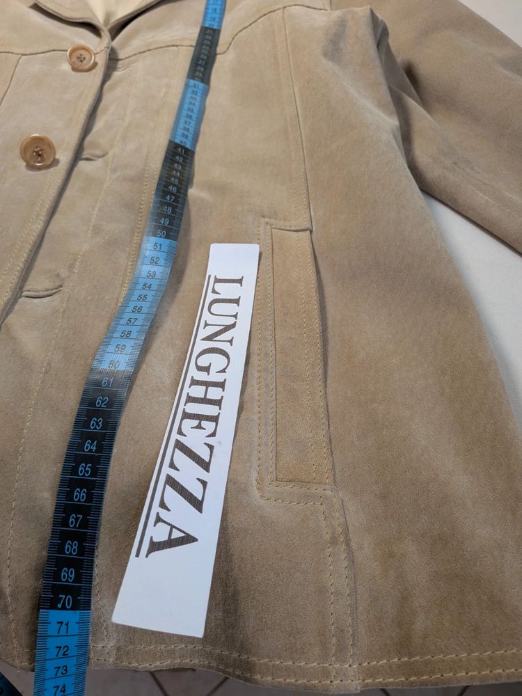 Giacca in vera pelle scamosciata McNeal - Beige/Sabbia Style Vintage - T. L/XL image 5