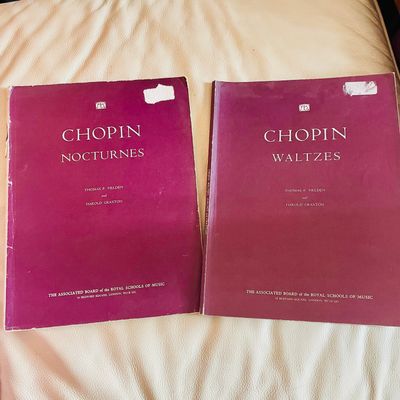 Set of 2 Vintage Chopin Nocturnes Waltzes Thomas Fielden & Harold Craxton Piano Notes Music Sheet
