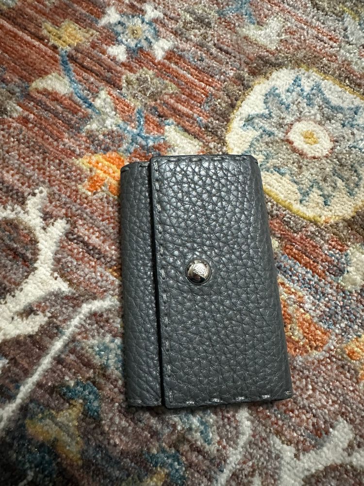 Black Leather Key Holder Fendi 