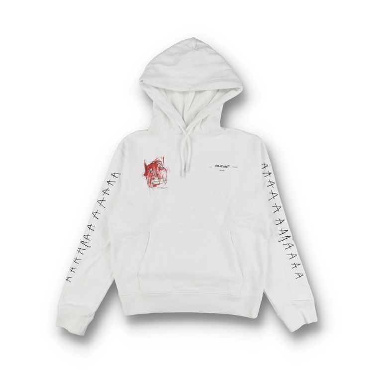 Off-White x Jean Michel Basquiat White Graffiti Hoodie