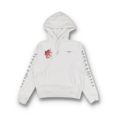Off-White x Jean Michel Basquiat White Graffiti Hoodie