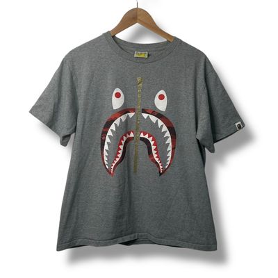 A Bathing Ape 'shark' T-shirt, large, grey