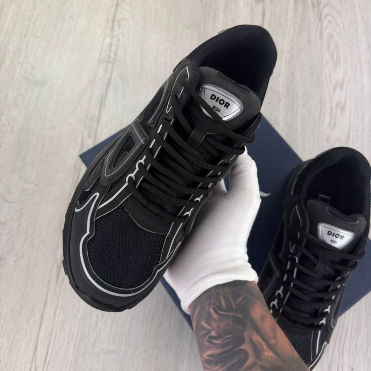 Dior B30 Men’s Triple Black Trainers - 42 (Fit Uk 8) (Copy) imagen 4