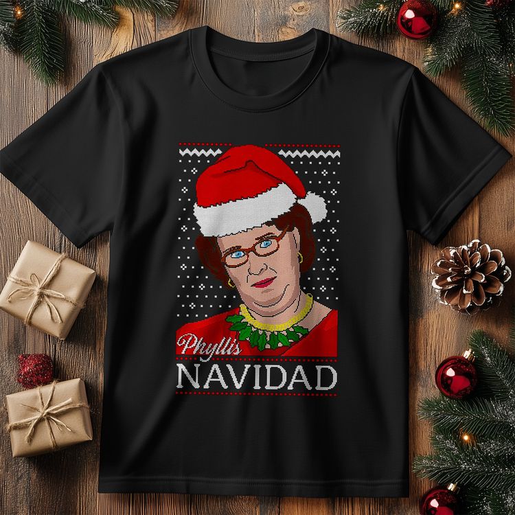 Phyllis-Navidad T-Shirt - Festively image 1