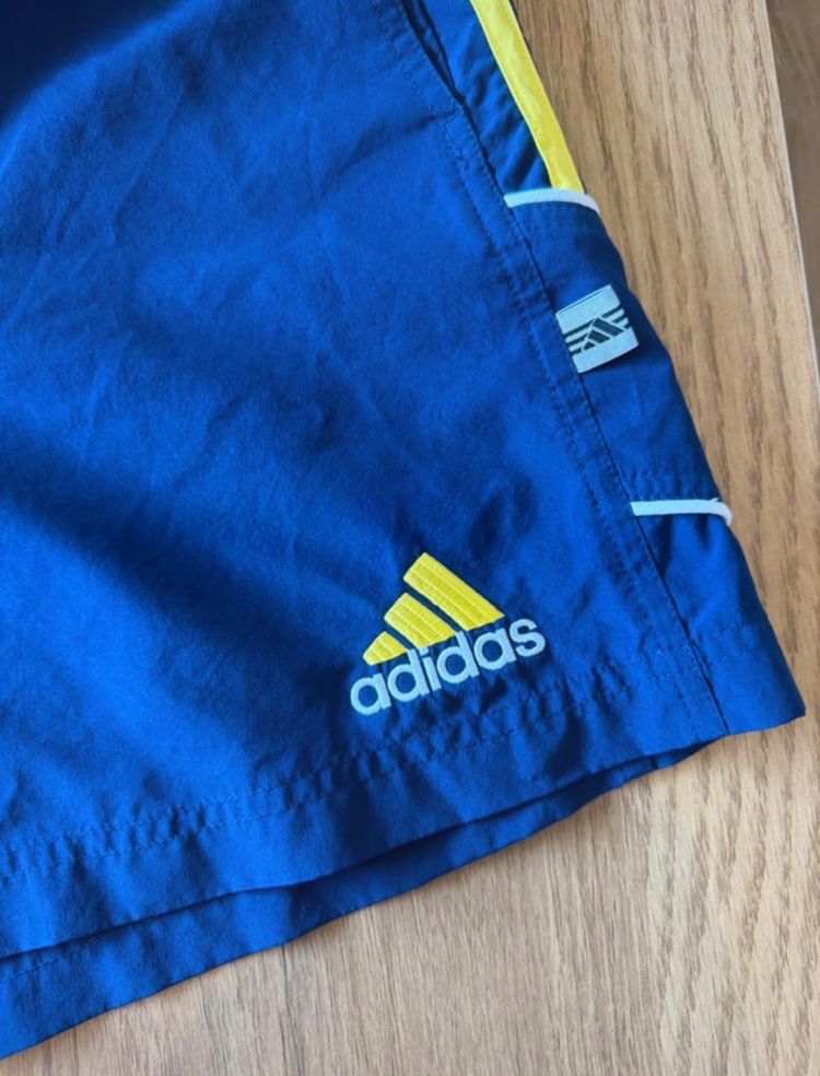 Adidas Blue Shorts With Yellow Stripes image 7