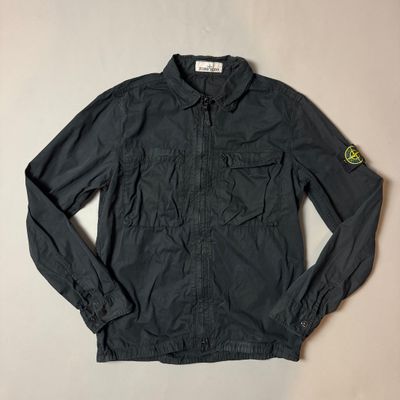 Stone Island Black Cotton Overshirt - Large
