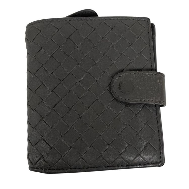 Pre-Loved Bottega Veneta Intrecciato Woven Leather Bifold Wallet obraz 1