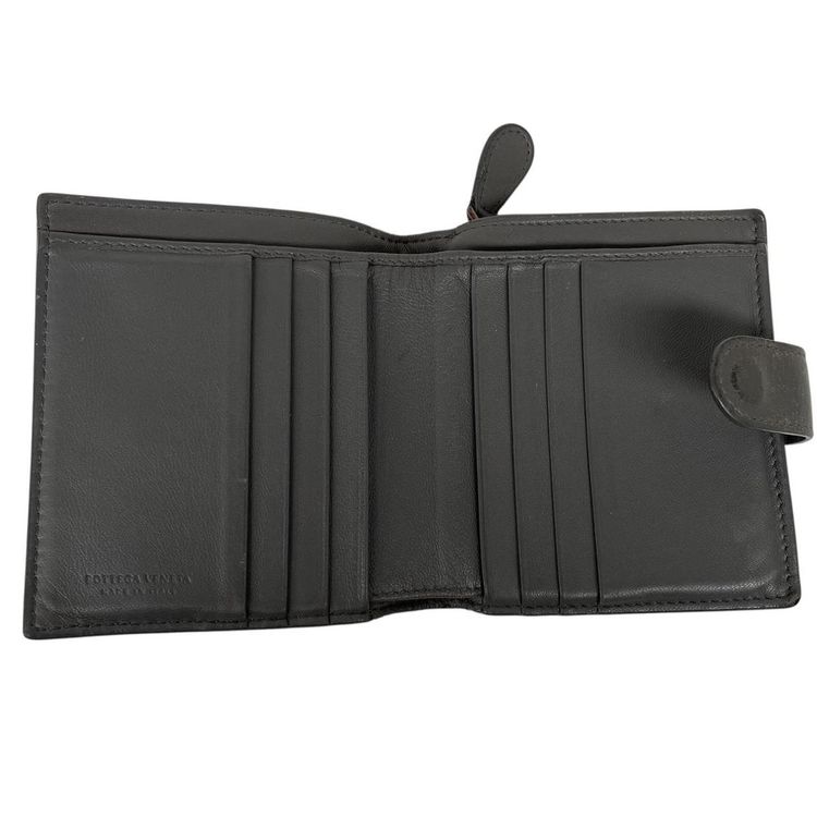 Pre-Loved Bottega Veneta Intrecciato Woven Leather Bifold Wallet obraz 4
