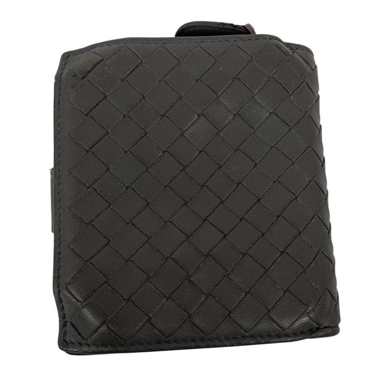 Pre-Loved Bottega Veneta Intrecciato Woven Leather Bifold Wallet obraz 3