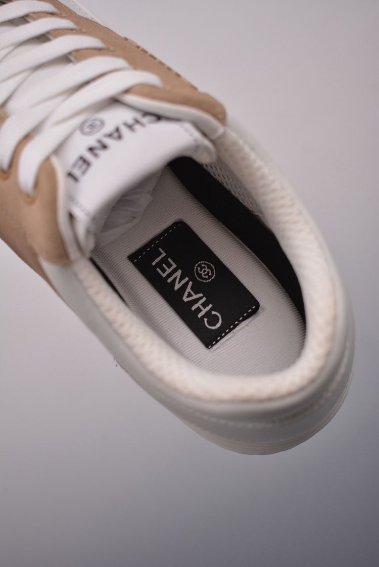 Chanel Beige And White Sneakers 5