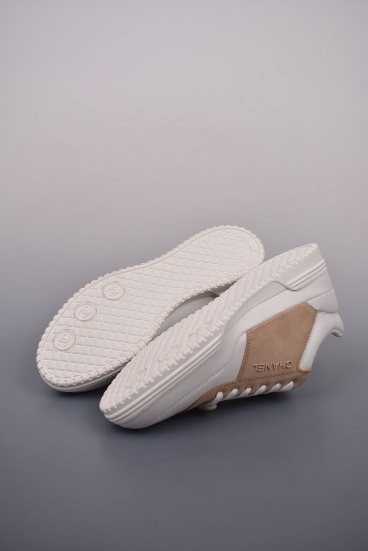 Chanel Beige And White Sneakers 3