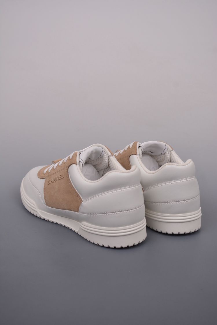 Chanel Beige And White Sneakers 4