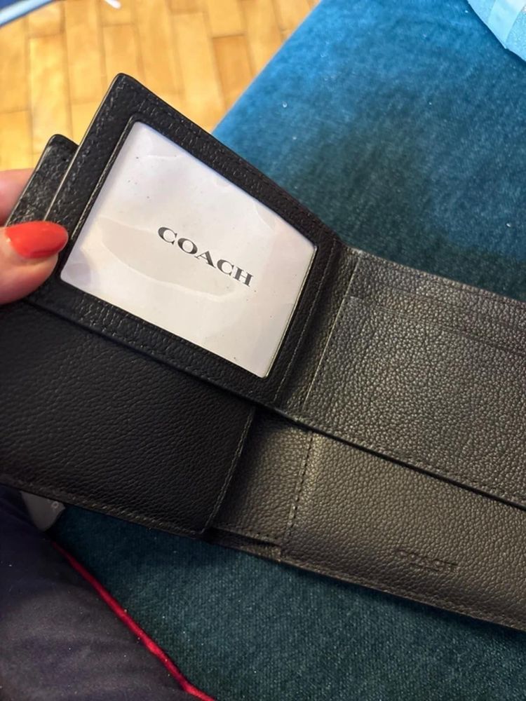 Coach 3-In-1 Smooth Calf Leather Bifold Wallet with Card Holder BN image 2
