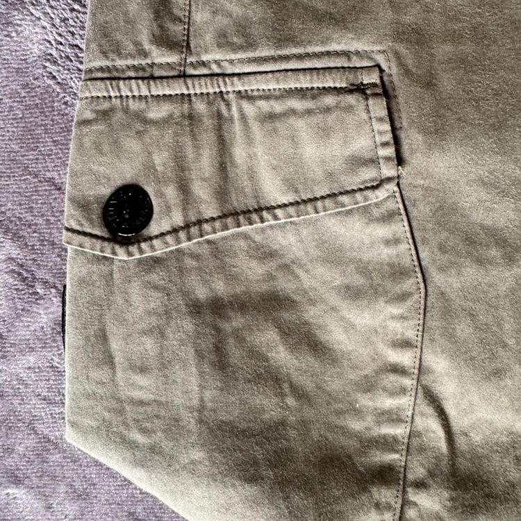 Authentic Stone Island Re-T Cuffed Cargo Trousers Khaki - Small imagen 5