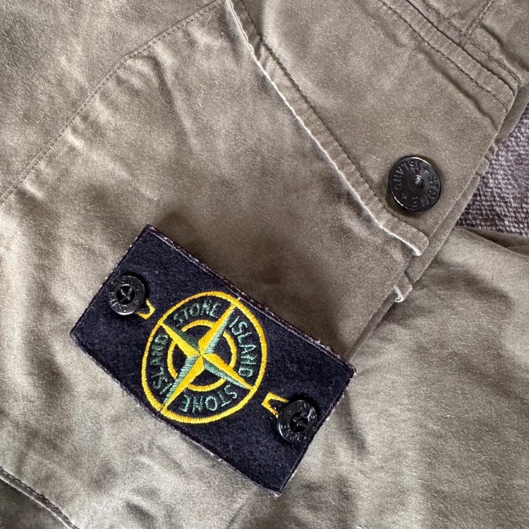 Authentic Stone Island Re-T Cuffed Cargo Trousers Khaki - Small imagen 4