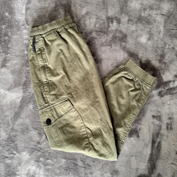 Authentic Stone Island Re-T Cuffed Cargo Trousers Khaki - Small imagen 2