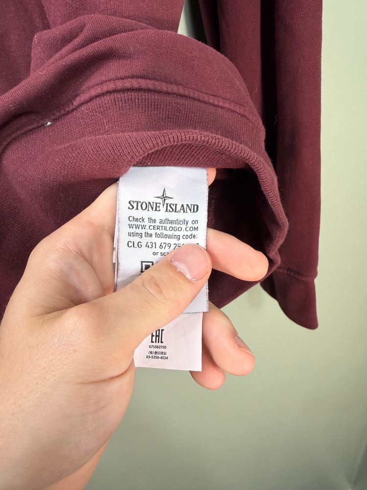 Stone Island Burgundy Jumper obraz 5
