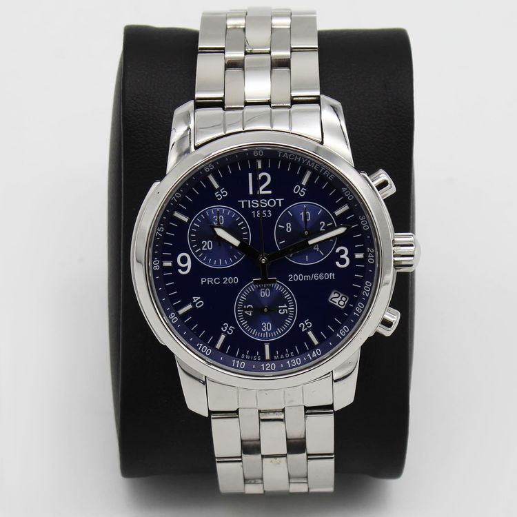 Men's Tissot PRC 200 Chronograph Blue Dial Pre-owned T17.1.586.42