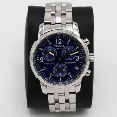 Men's Tissot PRC 200 Chronograph Blue Dial Pre-owned T17.1.586.42