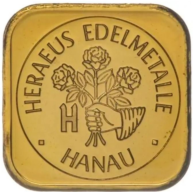 1g 999 Gold Heraeus Gold Bar