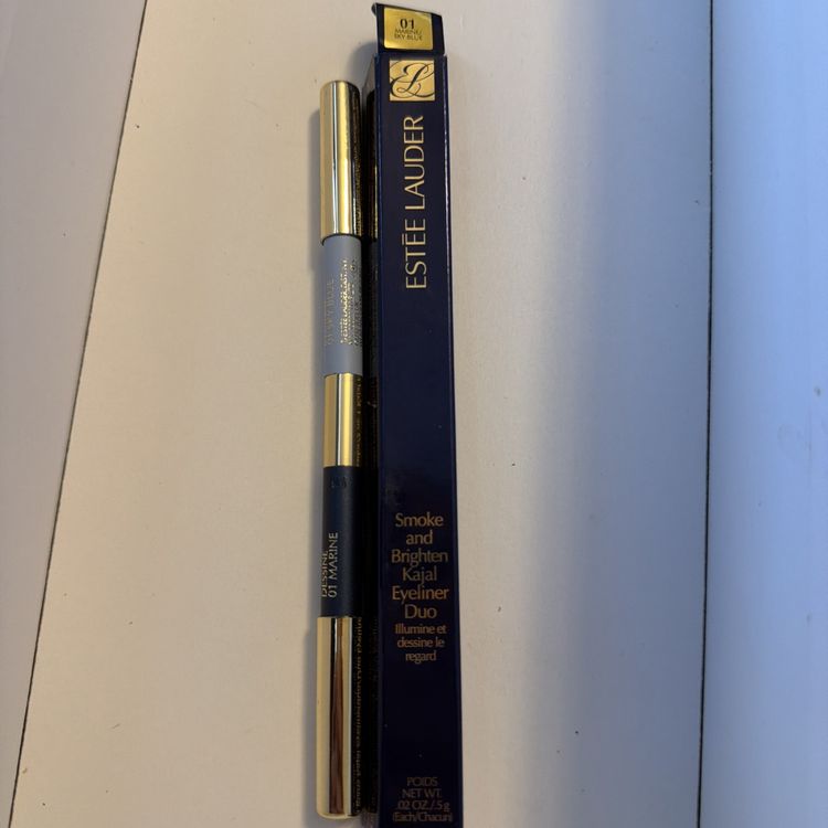 Estee Lauder Smoke and Brighten Kajal Eyeliner Duo | 01 Marine/Sky Blue BNIB image 1