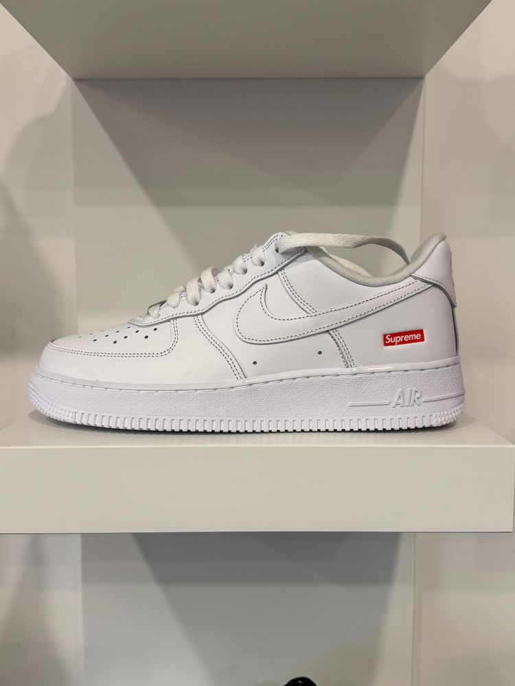 Nike White Sneakers With Supreme Logo