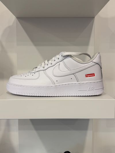 Nike White Sneakers With Supreme Logo