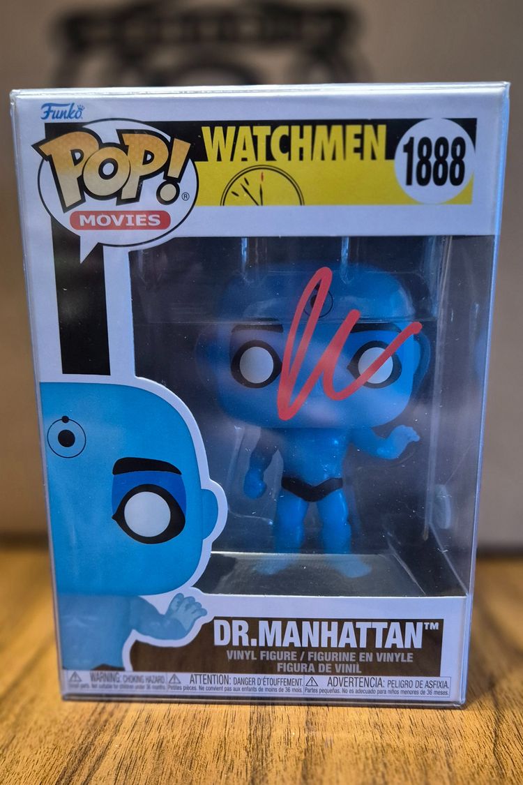 ** SIGNED** Funko Pop! Movies Watchmen Dr Manhattan Vinyl Figure image 1