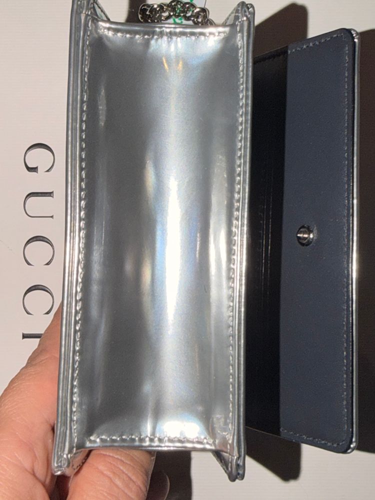 Dior Diorama Metallic Silver Handbag image 5