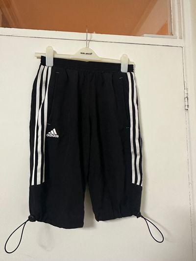 Adidas Black Shorts With White Stripes