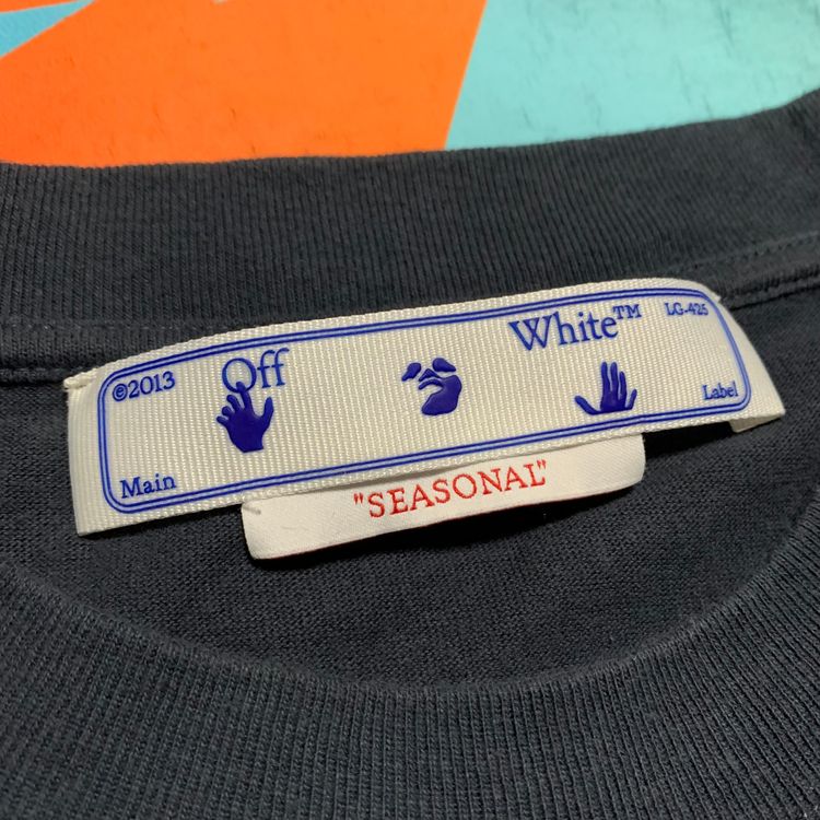 Off White Medium Lighting Arrows Blue Tee Virgil Abloh imagen 3