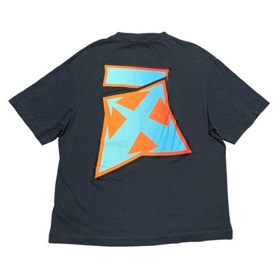 Off White Medium Lighting Arrows Blue Tee Virgil Abloh