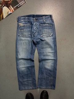 Blue Distressed Jeans Diesel baggy