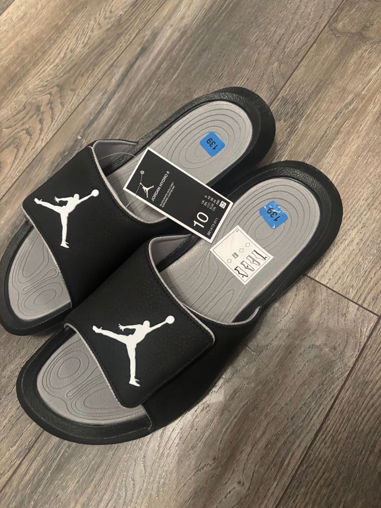 Jordan Black And Grey Slides Sandals image 1