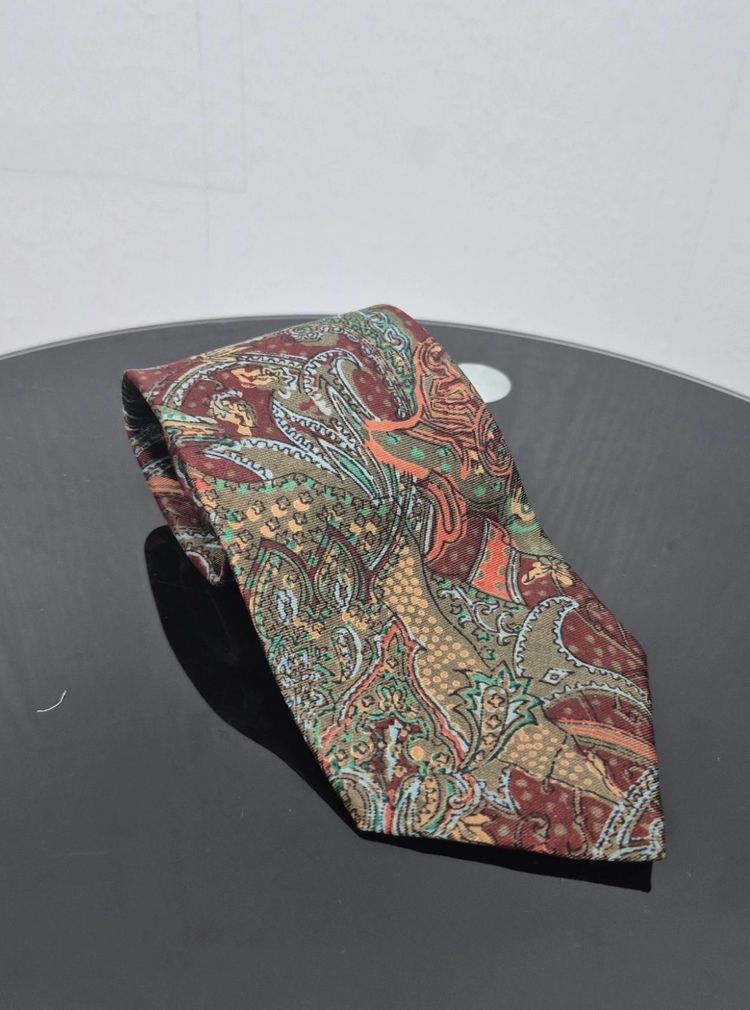 Minar 100% Silk Paisley Tie Vintage New Delhi Multi Colour Formal Wedding Smart