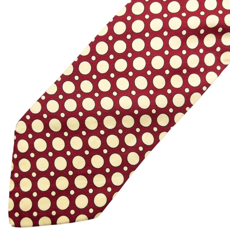 Vintage 90s Burberry Polka Dot Silk Tie 7