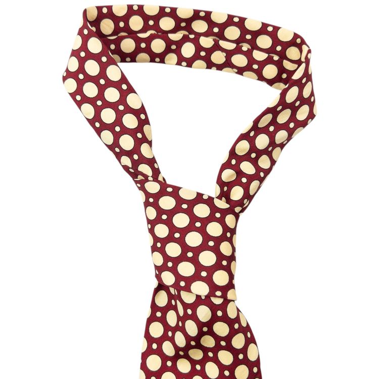 Vintage 90s Burberry Polka Dot Silk Tie 2
