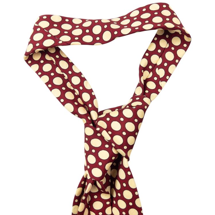 Vintage 90s Burberry Polka Dot Silk Tie 3