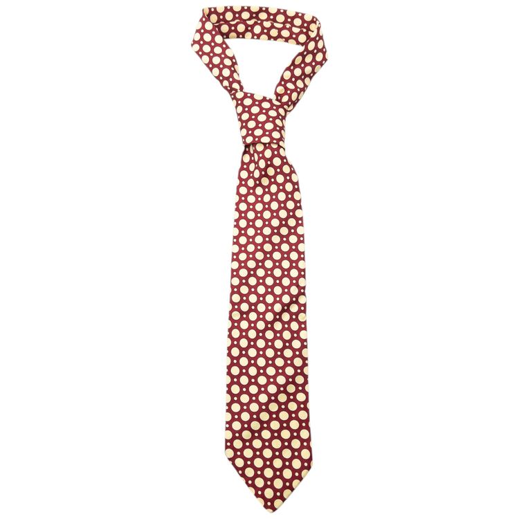 Vintage 90s Burberry Polka Dot Silk Tie
