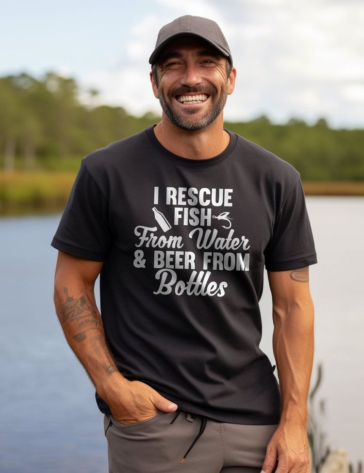 Rescue Fish & Beer 3 T-shirt image 3