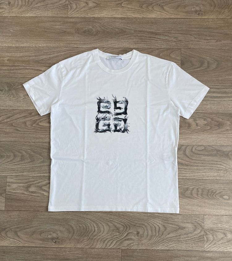 Givenchy Givenchy Paris White Graphic T-Shirt Size S 100% Cotton Made in Portugal product image