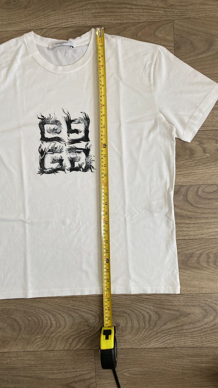 Givenchy Paris White Graphic T-Shirt Size S 100% Cotton Made in Portugal image 9